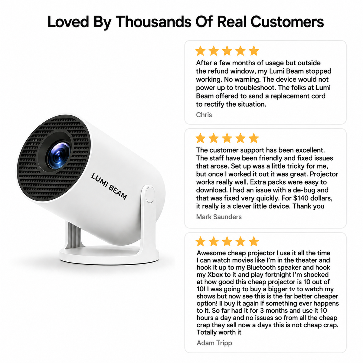 Lumi Beam Portable Projector
